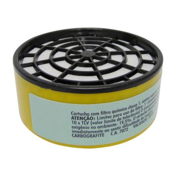Filtro cartucho RC203 para vapores orgânicos e gases ácidos - 1 peça