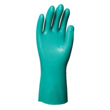 Luvas de borracha nitrílica verde forrada - CA 11769