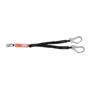 Talabarte "Y" MG Cintos MULT 1892 com absorvedor com ganchos mosquetão aço 55mm