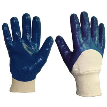 Luvas banhadas com látex nitrílico dorso descoberto - CA 35953