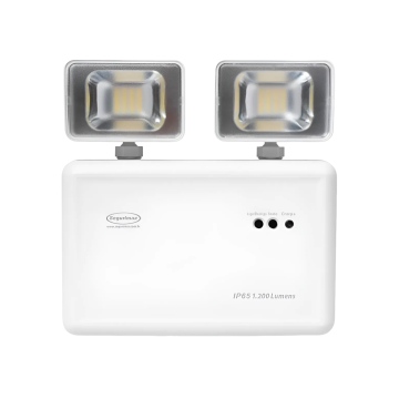 Bloco de iluminação de emergência compact LED 2 faróis 1200 lúmens IP65