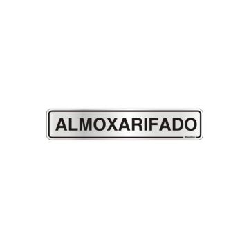 Placa almoxarifado em alumínio 5 x 25cm