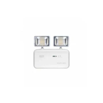 Bloco de iluminação de emergência autônoma LED 2 faróis 1200 lúmens IP65
