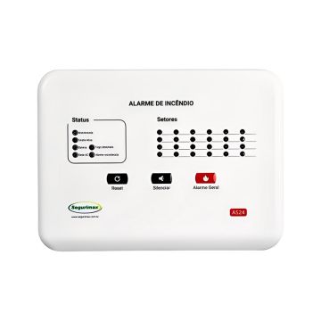 Central de alarme de incêndio convencional - 12 setores