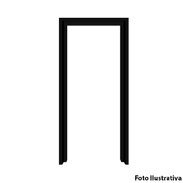 Marco Porta Corta Fogo Preto Chumbado 100x210 Portex