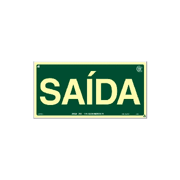 Placa fotoluminescente saída duas faces de PVC