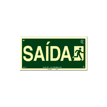 Placa fotoluminescente rota de fuga saída de PVC