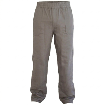 Calça Brim Pesado Elástico Total Cinza Escuro