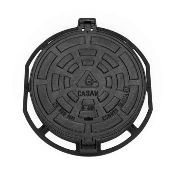 Tampa de ferro fundido articulada Casan 60cm 40T
