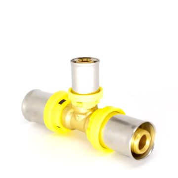 Tê com redução de compressão PEX multicamadas para gás - 20 x 32mm