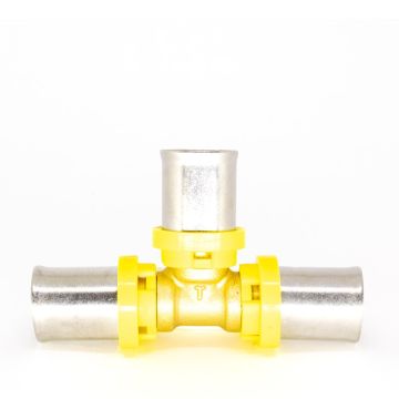 Tê de compressão PEX multicamadas para gás - 25mm