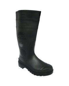 Bota PVC Italbotas Calfor preta, sem forro, cano longo - CA 28490