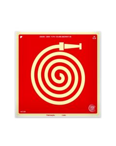 Placa mangueira fotoluminescente PVC - 30x30cm