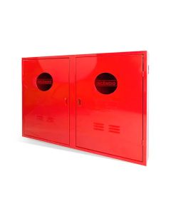 Caixa metálica mangueira sobrepor c/ visor 90x120x30cm