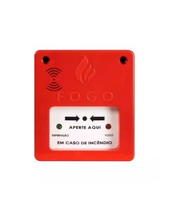 Acionador manual com sirene IP20 12v-24v convencional