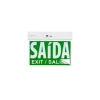 Placa de sinalização saída de emergência LED SLIM autônoma com adesivo 24x18cm - duas faces Placa de sinalização saída de emergência LED SLIM autônoma com adesivo 24x18cm - duas faces