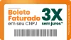 Banner Boleto faturado em até 3x sem juros para CNPJ