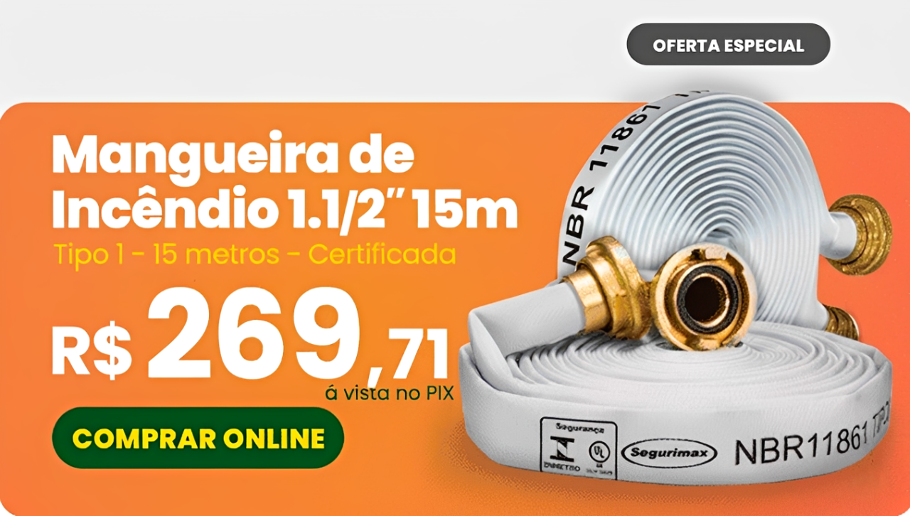 Promo&ccedil;&atilde;o de mangueira de inc&ecirc;ndio tipo 1 15 metros