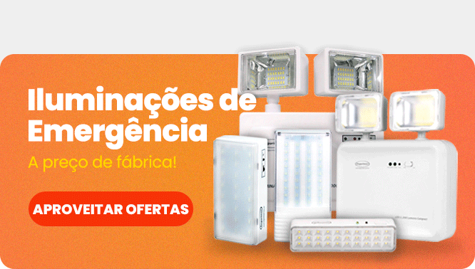 Linha de iluminações de emergência