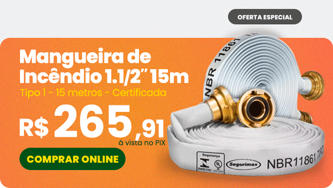 Promoção de mangueira de incêndio tipo 1 15 metros